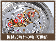 機械式時計の軸・可動部