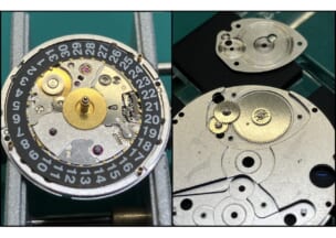 パネライ ルミノールパワーリザーブ 汎用ムーブメント+パワーリザーブモジュールの2階建て構造｡