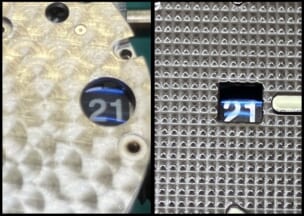 パネライ ルミノールパワーリザーブ ムーブメント(モジュール)側にもレンズ有り｡ 