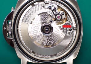 パネライ ルミノールマリーナ 搭載されているのはETA Cal.05511をベースとしたCal.7750-P1です。