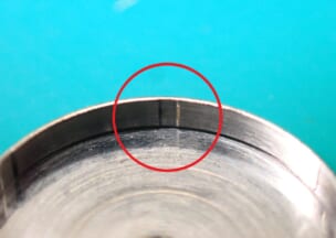 パネライ ルミノールマリーナ 香箱（こうばこ）の内壁が極端に摩耗していたのです。