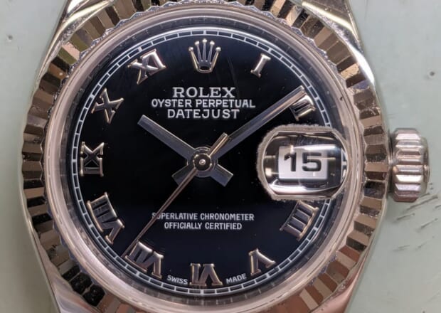 ロレックス オイスターパーペチュアルデイトジャスト オーバーホール、ゼンマイ交換、外装仕上げ