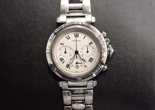 カルティエ パシャ38クロノ 電池交換