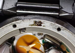 カルティエ パシャ38クロノ 錆の拡大写真